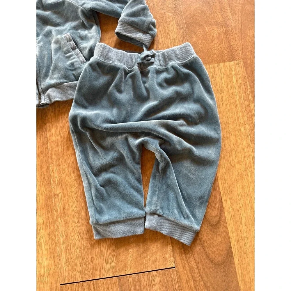 GYMBOREE Baby blue Velour Tracksuit Set